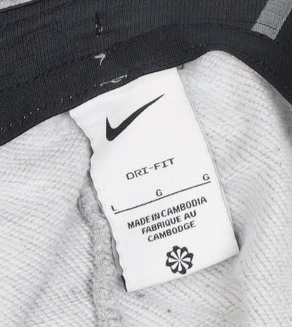 Nike Men’s Grey Dri-FIT L Jogger Sweatpants Elastic Waist