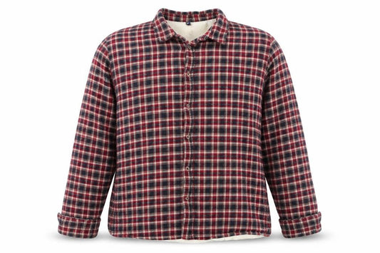 Premier Man Men’s XL Red Plaid Cotton Fleece Lined Jacket