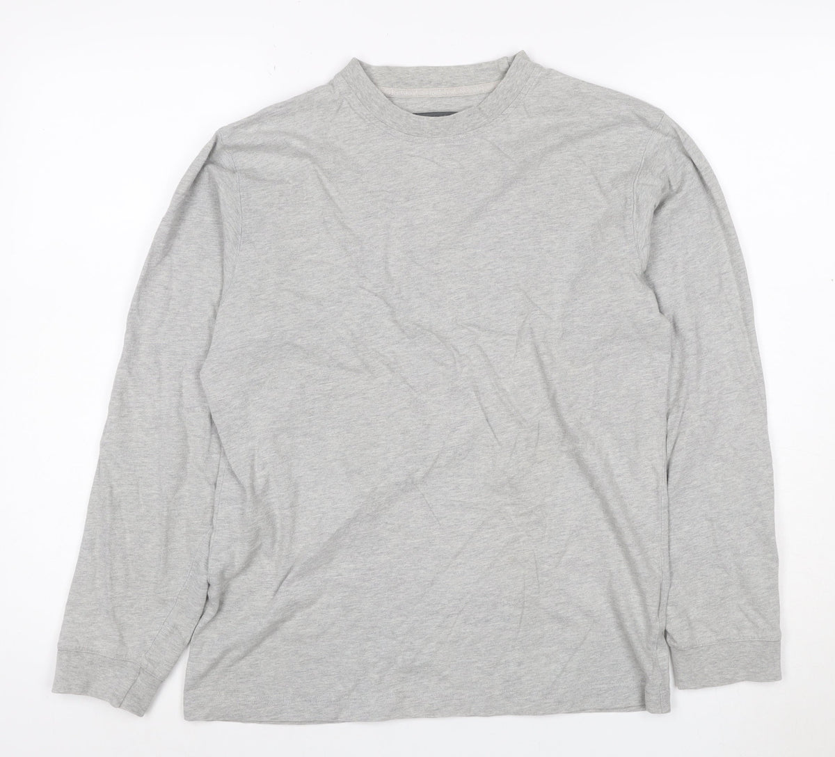 Hawkshead Women Grey Size 12 Basic Crew Neck Long Sleeve T-Shirt