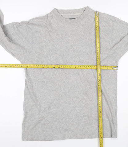 Hawkshead Women Grey Size 12 Basic Crew Neck Long Sleeve T-Shirt