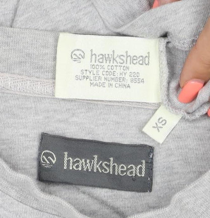 Hawkshead Women Grey Size 12 Basic Crew Neck Long Sleeve T-Shirt