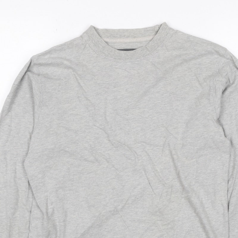 Hawkshead Women Grey Size 12 Basic Crew Neck Long Sleeve T-Shirt