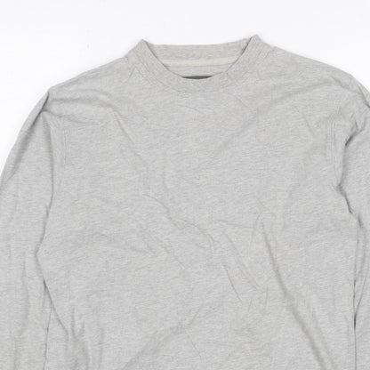 Hawkshead Women Grey Size 12 Basic Crew Neck Long Sleeve T-Shirt