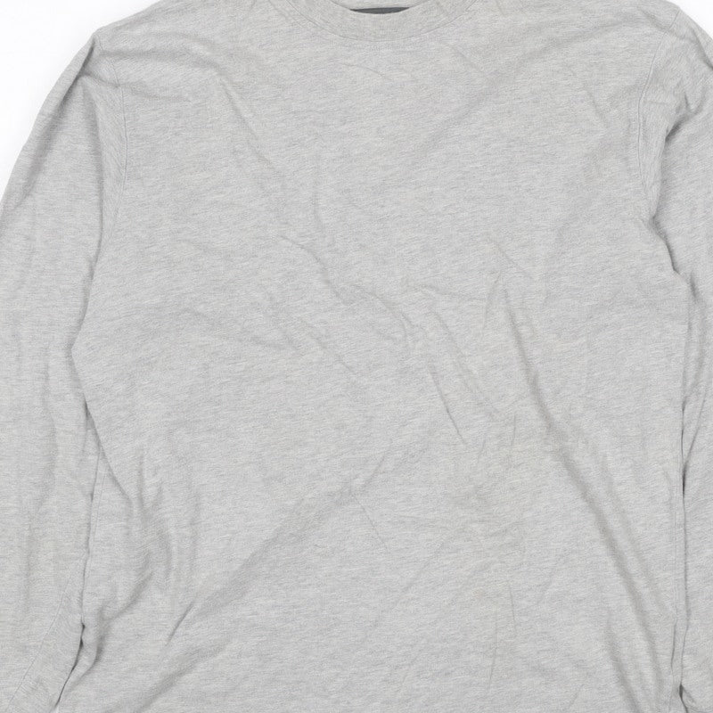 Hawkshead Women Grey Size 12 Basic Crew Neck Long Sleeve T-Shirt