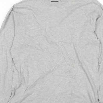 Hawkshead Women Grey Size 12 Basic Crew Neck Long Sleeve T-Shirt