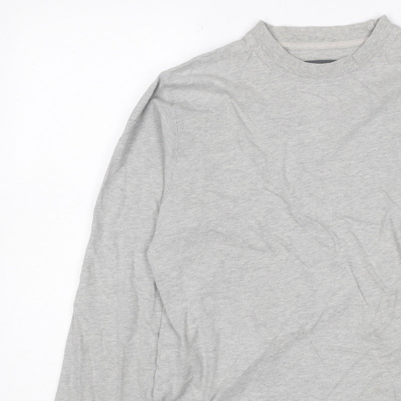 Hawkshead Women Grey Size 12 Basic Crew Neck Long Sleeve T-Shirt