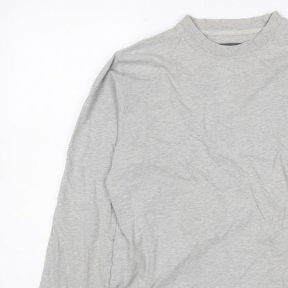 Hawkshead Women Grey Size 12 Basic Crew Neck Long Sleeve T-Shirt