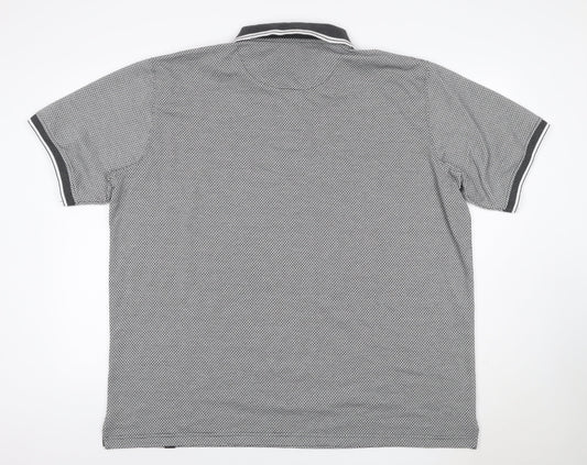 Guinness Men's Grey 3XL Geometric Logo Short Sleeve Polo Shirt