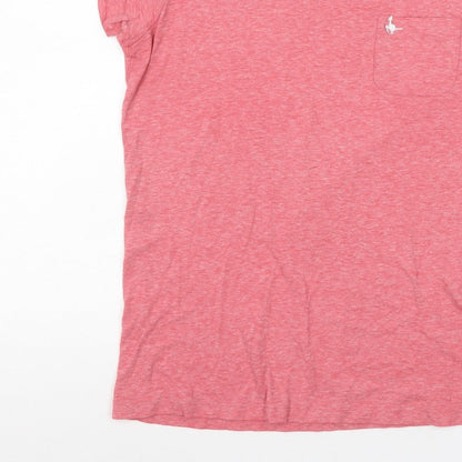 Jack Wills Women Pink UK 12 Basic Pocket Embroidered T-Shirt