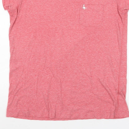Jack Wills Women Pink UK 12 Basic Pocket Embroidered T-Shirt