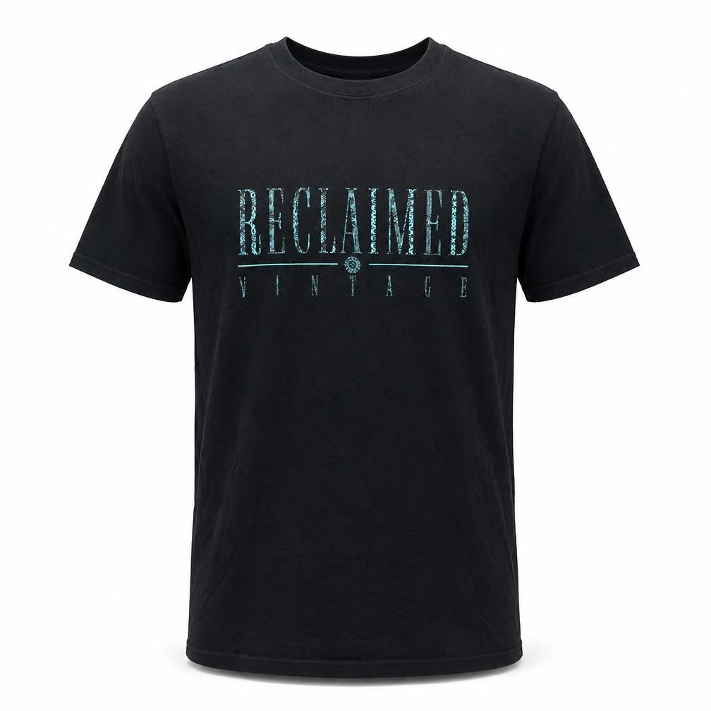 Reclaimed Vintage Men’s Black Logo Graphic Crew Neck T-Shirt Size S
