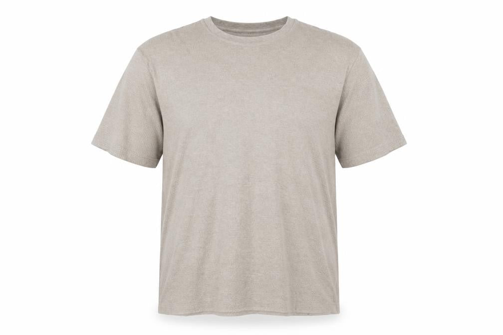 Marks and Spencer Men's Beige 3XL Regular Textured Crew Neck T-Shirt