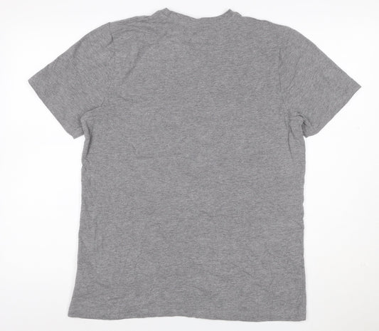 Everlast Men's Grey M Crew Neck Logo Short Sleeve T-Shirt