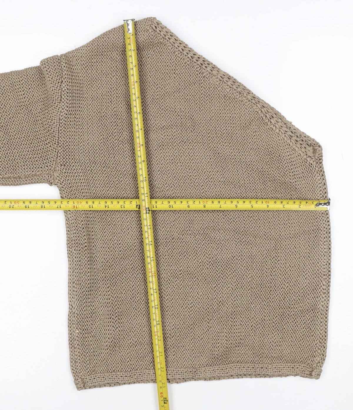 Marks & Spencer Womens Beige Size S Chunky Knit Raglan Sleeve Jumper