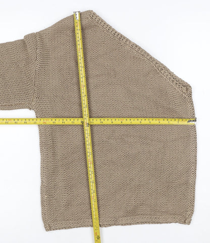 Marks & Spencer Womens Beige Size S Chunky Knit Raglan Sleeve Jumper