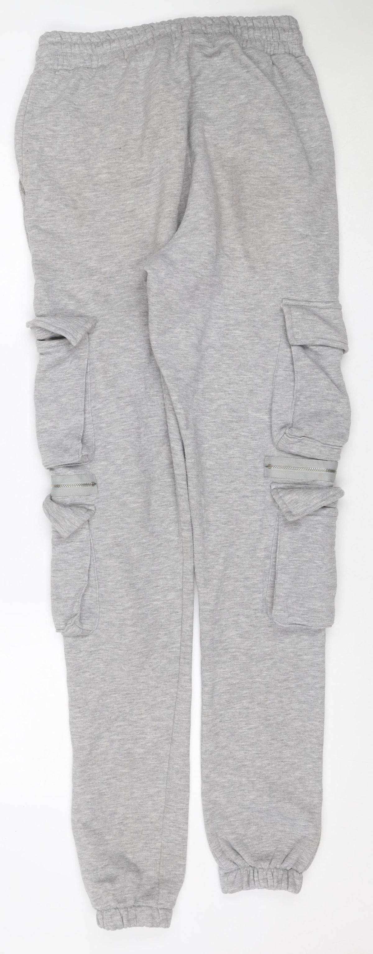VANV Homme Men's Grey S Jogger Sweatpants Zip Pocket Drawstring
