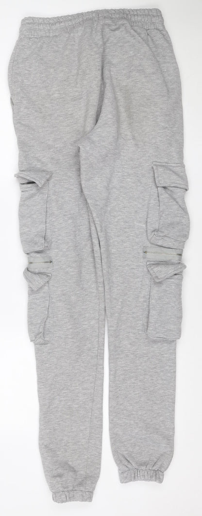 VANV Homme Men's Grey S Jogger Sweatpants Zip Pocket Drawstring
