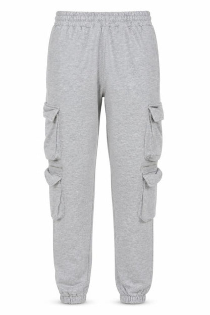VANV Homme Men's Grey S Jogger Sweatpants Zip Pocket Drawstring