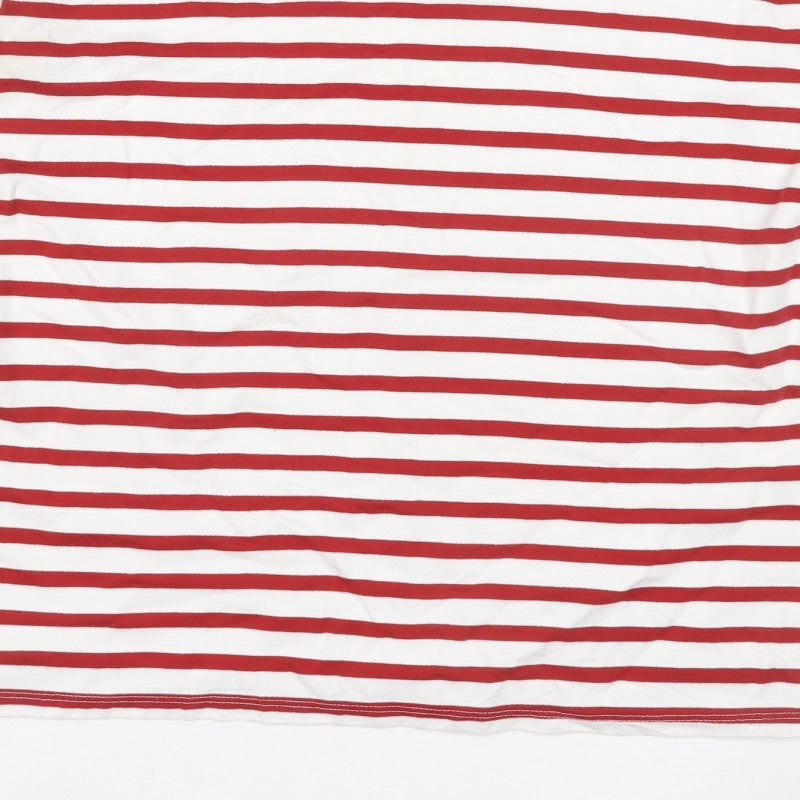 ASOS Women Red White Striped Jersey Long Sleeve T-Shirt UK 8