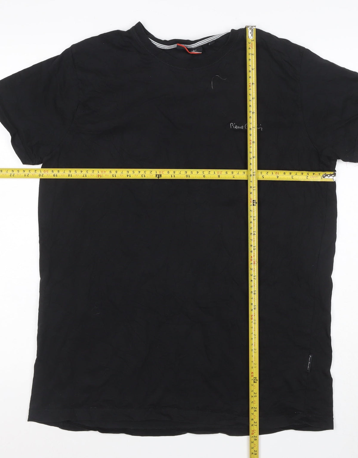 Pierre Cardin Men’s Black XL Crew Neck Logo Short Sleeve T-Shirt