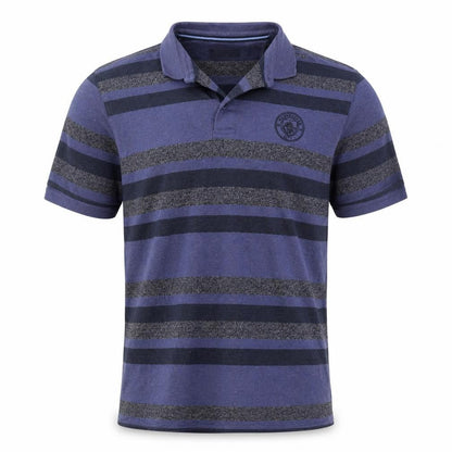 Manchester City Men’s Blue Striped Polo Shirt XL Short Sleeve Logo