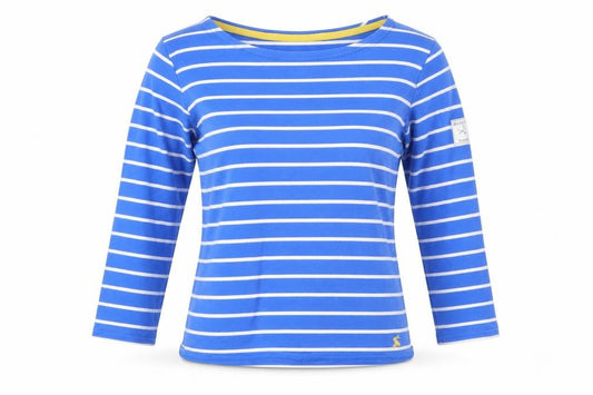 Joules Teens Blue White Stripe Jersey Long Sleeve T-Shirt Size 6
