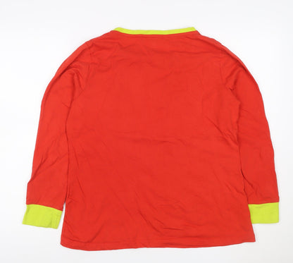 Back view of The Grinch Teens Red, size 14, Long Sleeve Christmas Pyjama Top Cotton
