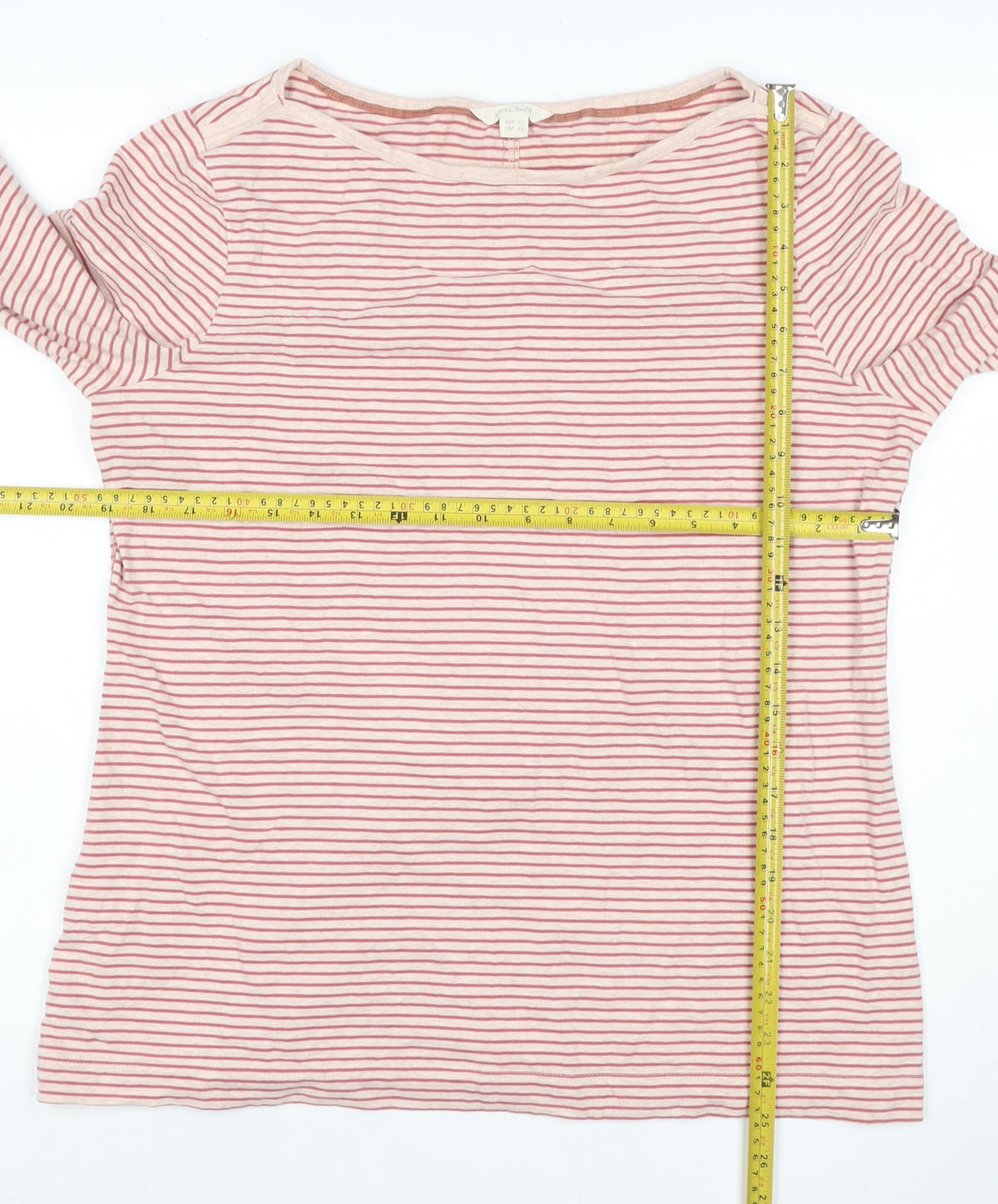 Vero Stuff Women’s Pink Stripe Long Sleeve Cotton Jersey Top UK 16