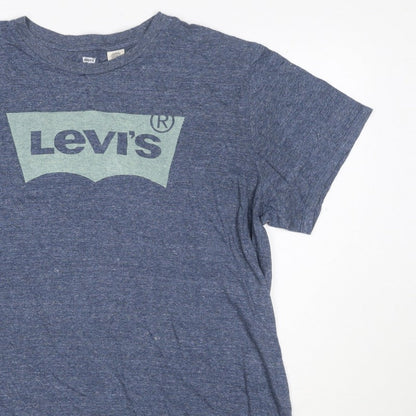 Levi's Men's Blue XL Graphic Logo Crew Neck Short Sleeve T-Shirt