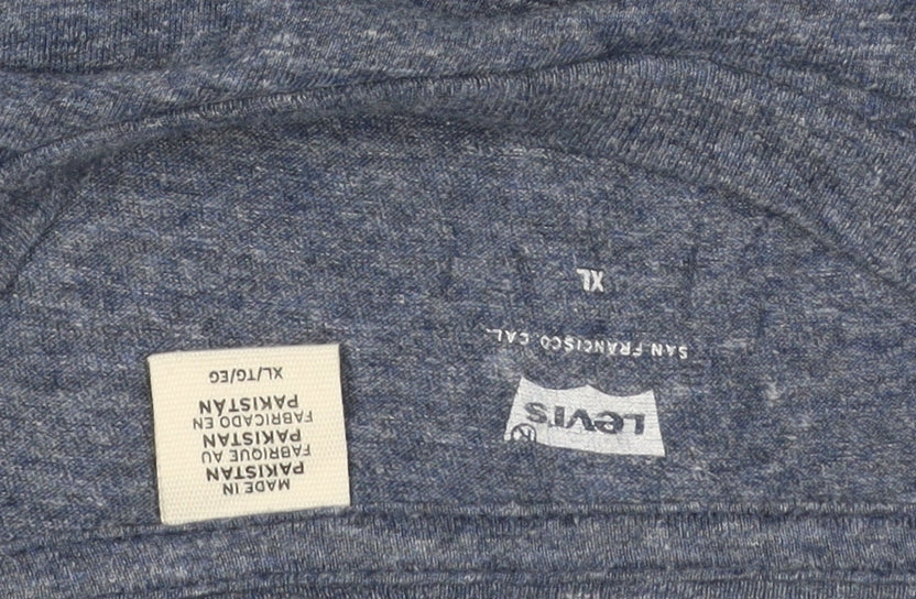 Levi's Men's Blue XL Graphic Logo Crew Neck Short Sleeve T-Shirt