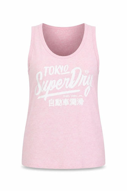Superdry Women Pink XS Tokyo Superdry Graphic Scoop Neck Tank Top