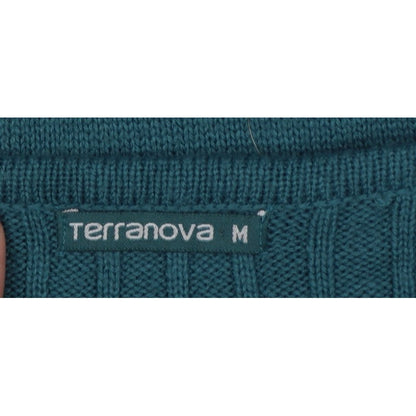 Terranova Women Green M Knit Belted Knee Length Jumper Dress
