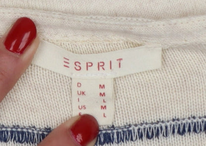 Brand and care label for ESPRIT Women's Multicoloured M Striped Boat Neck jumper