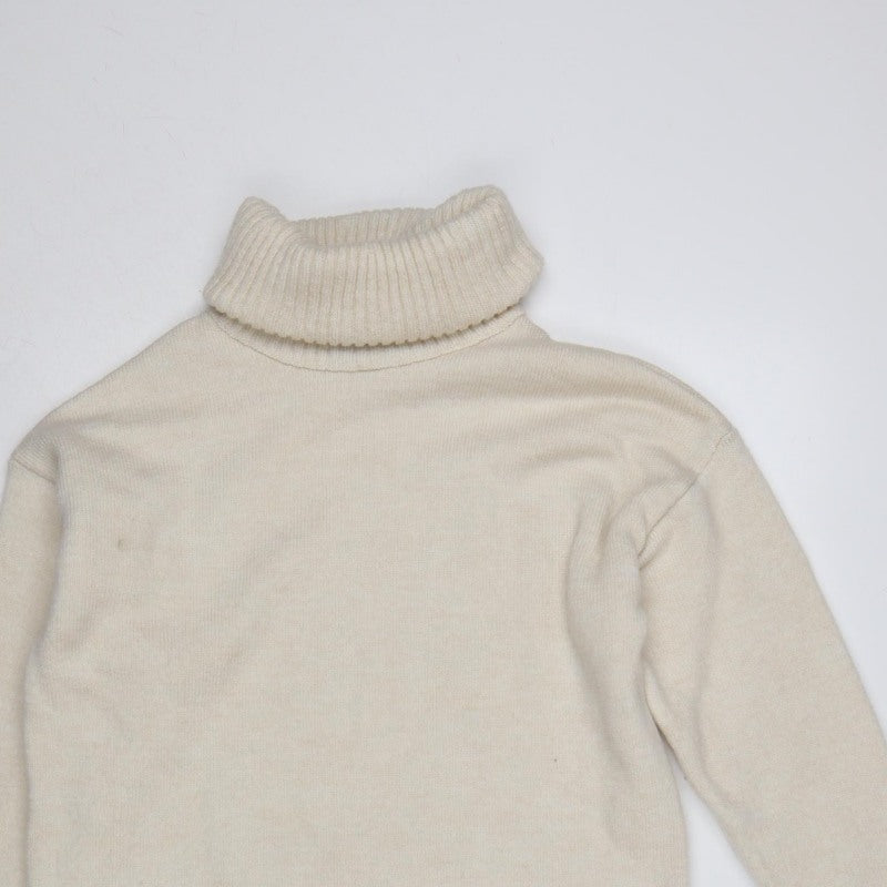 New Look Women Ivory S Roll Neck Longline Knit Tunic Jumper
