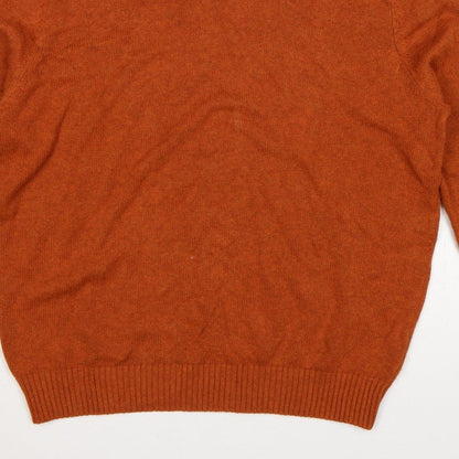 Maine New England Men’s Orange L Crew Neck Knit Pullover Jumper