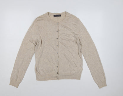Marks and Spencer Women’s Beige Size 12 Button Knit Cardigan