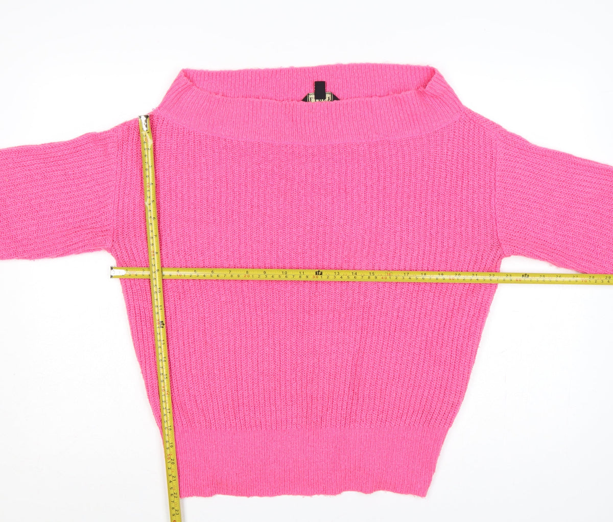 Lipsy Women Pink UK 16 Roll Neck Rib Knit Pullover Jumper