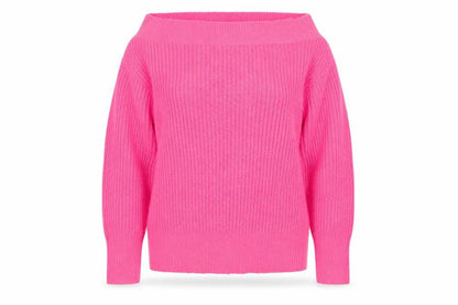 Lipsy Women Pink UK 16 Roll Neck Rib Knit Pullover Jumper