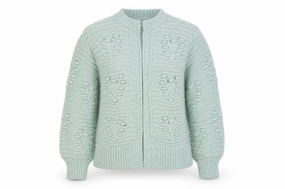 River Island Women Green Size S Chunky Knit Open Cardigan