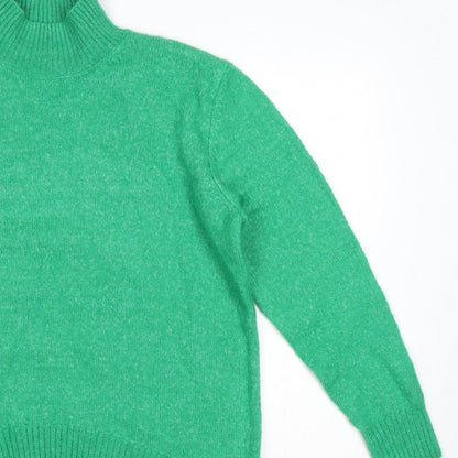 F&F Women Green Size S High Neck Knit Pullover Jumper