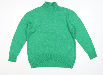 F&F Women Green Size S High Neck Knit Pullover Jumper
