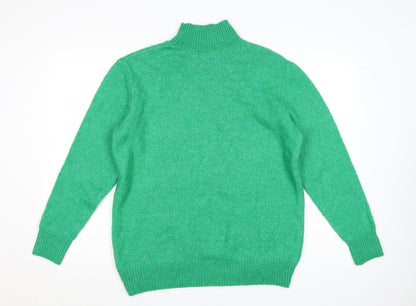 F&F Women Green Size S High Neck Knit Pullover Jumper