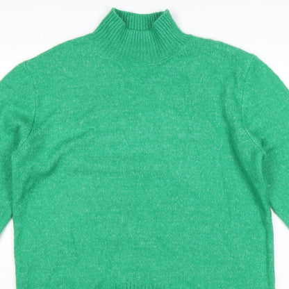 F&F Women Green Size S High Neck Knit Pullover Jumper