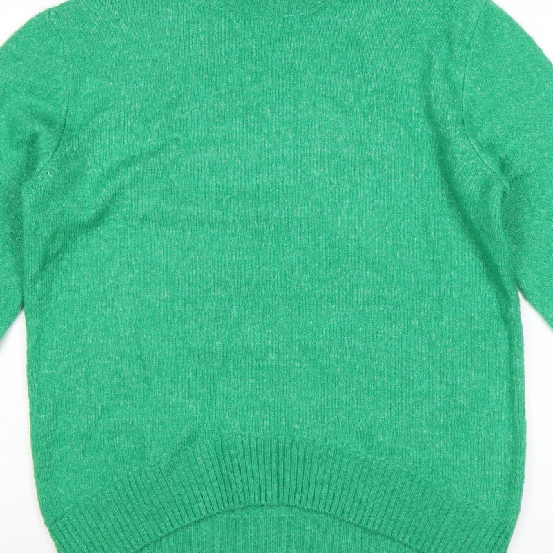 F&F Women Green Size S High Neck Knit Pullover Jumper