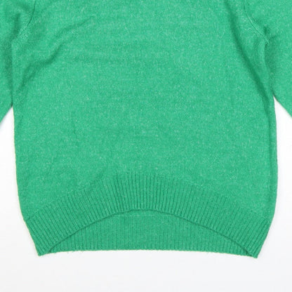 F&F Women Green Size S High Neck Knit Pullover Jumper