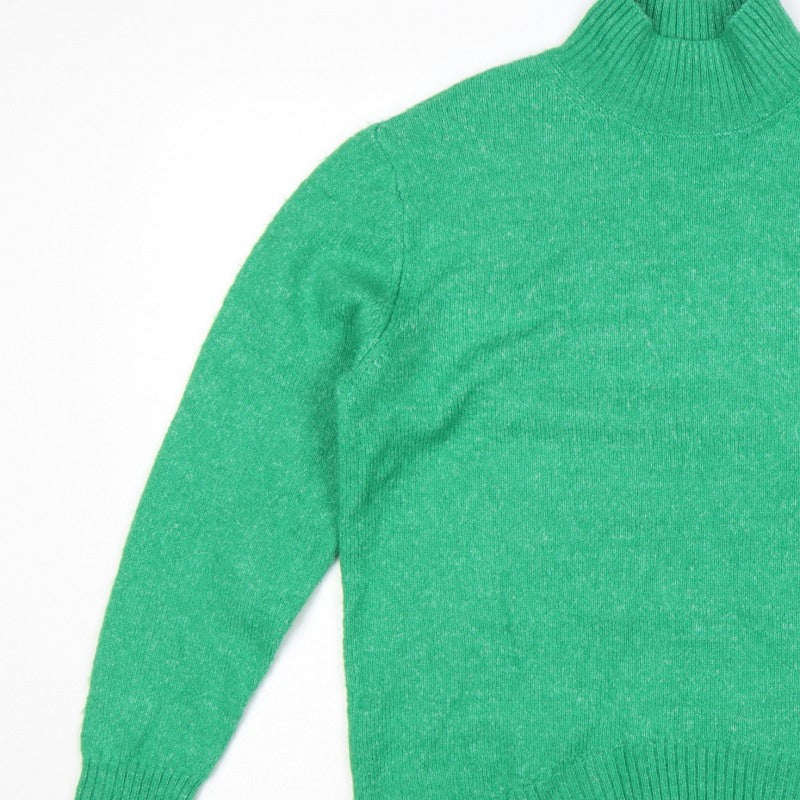 F&F Women Green Size S High Neck Knit Pullover Jumper