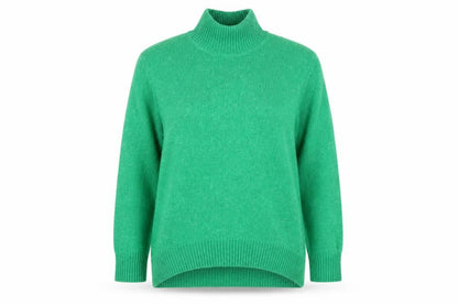 F&F Women Green Size S High Neck Knit Pullover Jumper