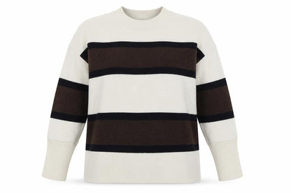 Next Women Multicoloured UK 18 Striped Crew Neck Pullover Jumper