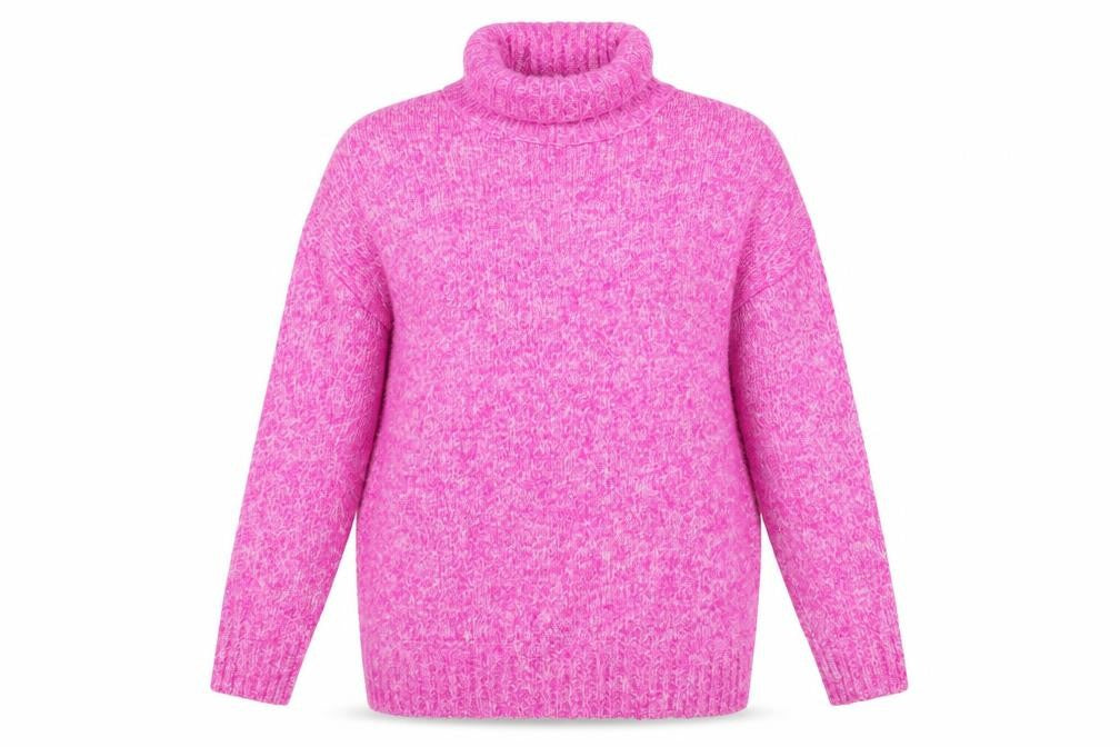 Tu Women’s Pink Roll Neck Knit Jumper Size 16 Long Sleeve Pullover