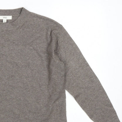 Marks and Spencer Women’s Brown M Crew Neck Knit Pullover Jumper